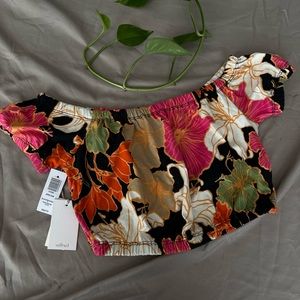 Floral super crop top